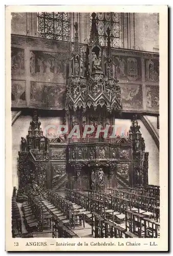 Cartes postales Angers Interieur de la Catbedrale La Chaire