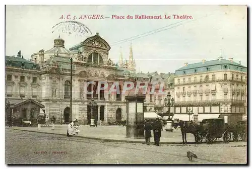 Cartes postales Angers Place du Ralliement Le Theatre