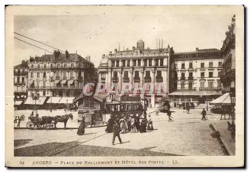 Cartes postales AngersPlace Du Ralliement Et Hotel Des Postes