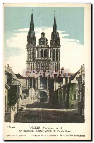 Cartes postales Angers Statue (Maine et Loire) Cathedrale Saint Murice