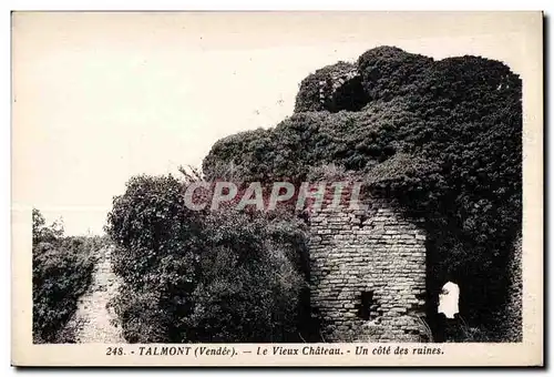 Cartes postales Talmont (Vendee) Le Vieux Chateau Un cote des ruines