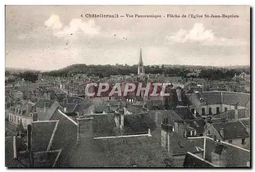 Ansichtskarte AK Chatellerault Vue Panoramique Fleche de l Eglise St Jean Baptiste