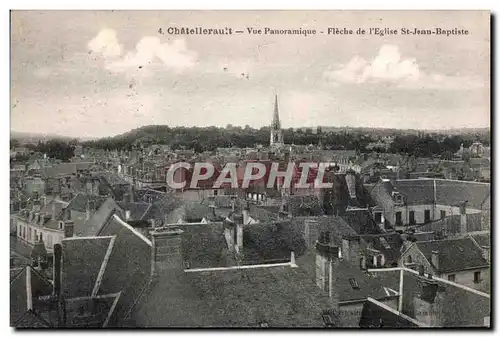 Cartes postales Chatellerault Vue Panoramique Fleche de l Eglise St Jean Baptiste
