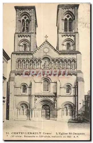 Ansichtskarte AK Chatellerault (Vienne) L Eglise St Jacques (XI stecle Reinaniee au XII siecle reslauree en