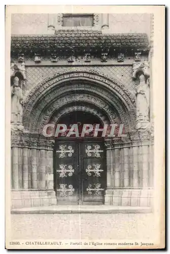 Ansichtskarte AK Chatellerault Portall de l Eglise romane Moderne St Jacques