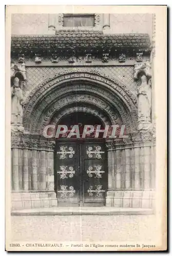 Cartes postales Chatellerault Portall de l Eglise romane Moderne St Jacques