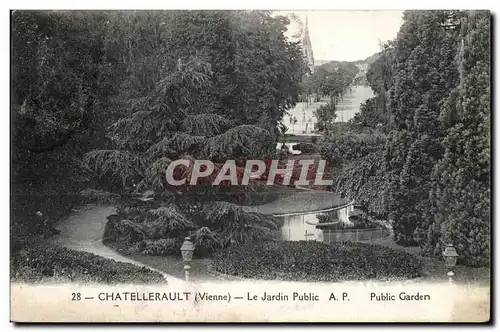 Ansichtskarte AK Chatellerault (Vienne) Le Jardin Public A P Public Garden