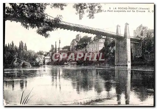 Ansichtskarte AK La Roche Posay (Vienne) La Pont Suspendu sur la Creuse R D