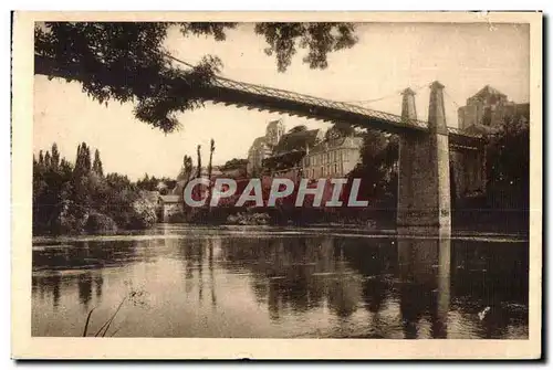 Ansichtskarte AK La Vienne Roche Posay Le Pont Suspendu sur la Creuse R D