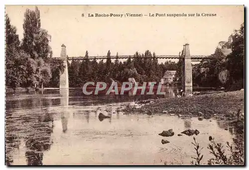 Ansichtskarte AK La roche posay (vienne) le pont suspendu sur la creuse