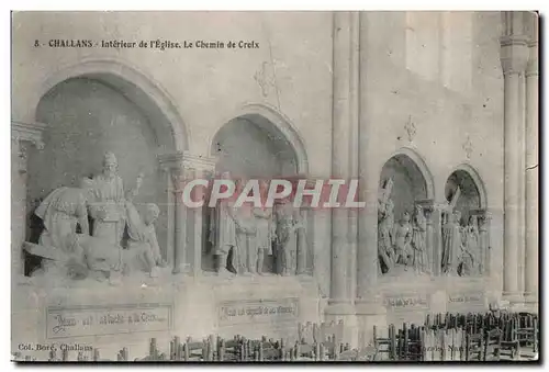 Cartes postales Challans interieur de I eglise le chemin de creix