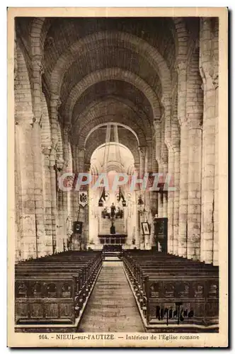 Cartes postales Nieuil sur I Autize Interieur de I Eglise romane
