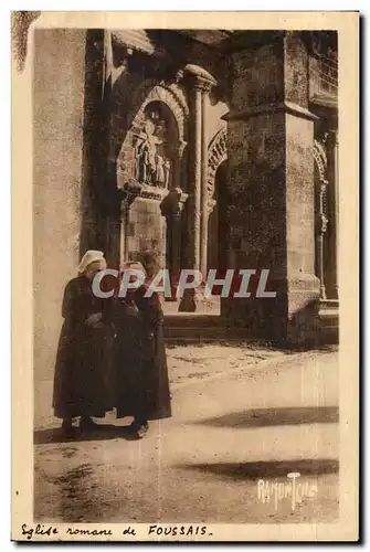 Cartes postales La Vendee Eglise romane de Foussais Folklore Costume Coiffe