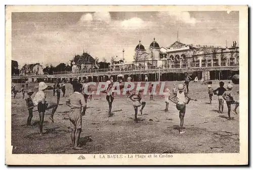 Cartes postales La Baule La Plage et le Casino Gymnastique Enfants