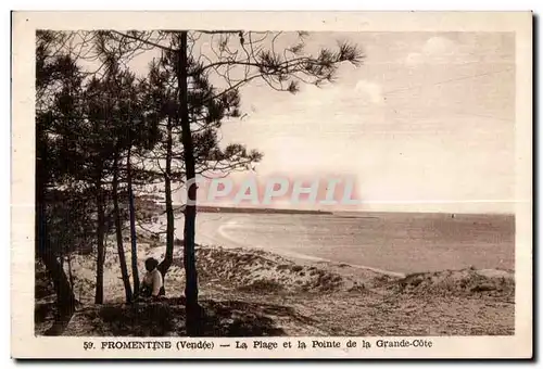 Ansichtskarte AK Fromentine (Vendee) La Plage et la Pointe de la Grande Cote