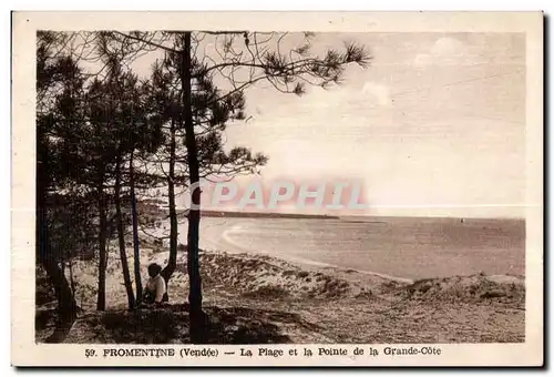 Cartes postales Fromentine (Vendee) La Plage et la Pointe de la Grande Cote