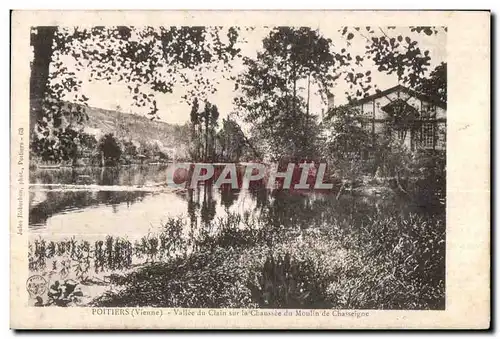 Cartes postales Poitiers (Vienne) Vallee du Clain sur la Chaussee du Moulin de Chasseigne