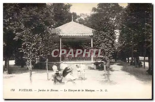 Cartes postales Poitiers Jardin de Blossac Le kiosque de la Musique