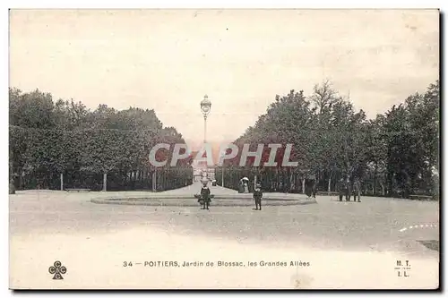 Cartes postales Poitiers Jardin de Blossac les Grandes Allees