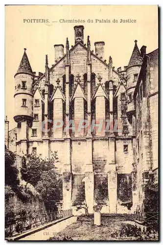 Cartes postales Poitiers Cheminees du Palais de Justice