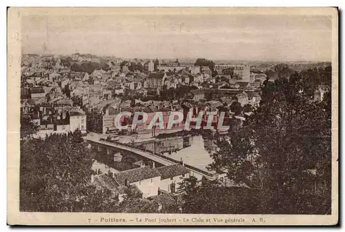 Cartes postales Poitiers Le pont Joubert Le Clain et vue generale
