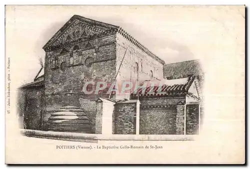 Cartes postales Poitiers (Vienne) La Baptistere Gallo Ramatin de St Jean