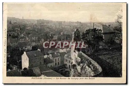 Cartes postales Poitiers (Vienne) Le Rocher de Coligny pris des Dunes