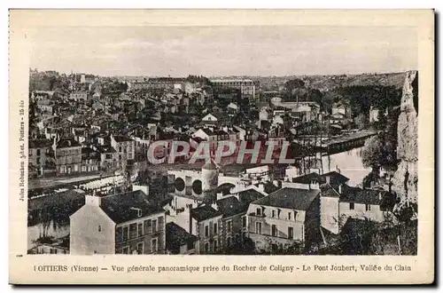 Ansichtskarte AK Poitiers Vue generale panoramique prise du Rocher de Coligny Le Pont Joubert Vallee du Clain