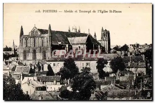 Cartes postales Poitiers Abside et Transept de I Eglise St Pierre