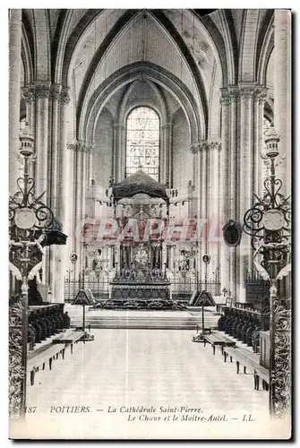 Cartes postales Poitiers Le Cathedrale Saint Pierre Le Choeur et le Maitre Autel