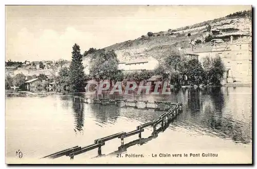 Cartes postales Poitiers Le Clain vers le Pont Guillou