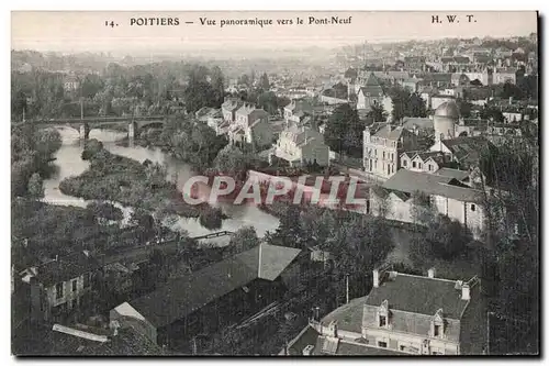 Ansichtskarte AK Poitiers Vue panoramique vers le Pont Neuf