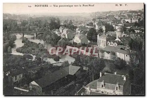 Cartes postales Poitiers Vue panoramique vers le Pont Neuf