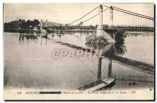 Ansichtskarte AK Gennes Le Pont suspendu et la Loire