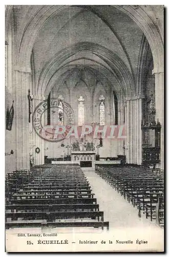 Ansichtskarte AK Ecueille Interieur de la Nouvelle Eglise