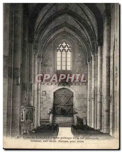 Ansichtskarte AK Eglise de Cunault Partie gothique de la nef principale Tribune XIII siecle States XVII siecle