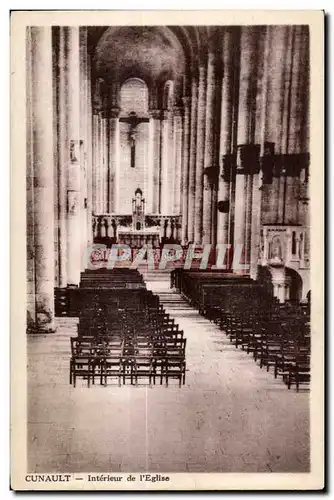 Ansichtskarte AK Cunault Interieur de I Eglise