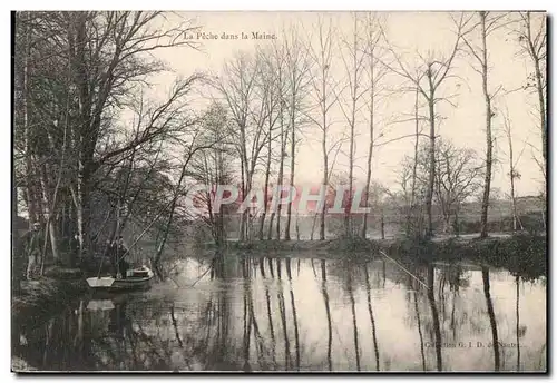 Cartes postales La Peche dans la Maine