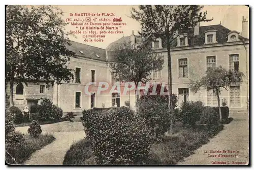 Cartes postales St Martin de la Place )M et L) T teleph Maison de Dames pensionnaires &#34La Blairle St Martin&#