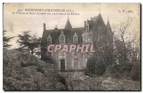 Cartes postales Rochefort Sur Loire (M et L) Le Chateau de Saint Sympborien vu a travers les Rochers