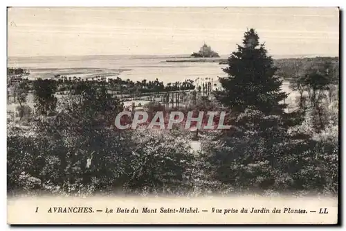 Cartes postales Avranches la baie du mont saint michel vue prise du jardin des plantes