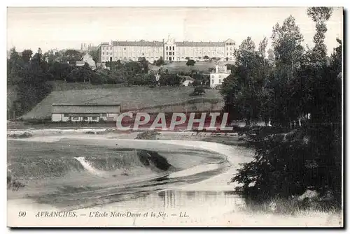 Cartes postales Avranches l ecole notre dame et la See