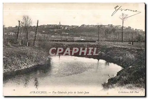 Cartes postales Avranches vue generale prise de saint jean