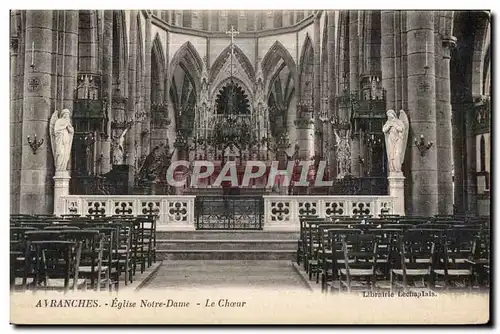 Cartes postales Avranches eglise notre dame le choeur