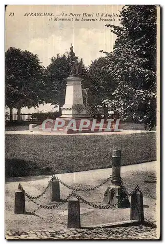 Ansichtskarte AK Avranches la pierre henri II d angletere monument du souvenir francais Militaria