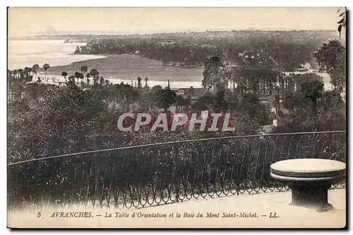 Ansichtskarte AK Avranches la table d orientation et la baie du mont saint michel