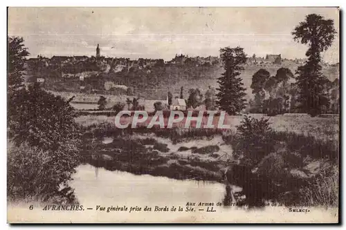 Cartes postales Avranches Vue generale Prise des Bords de la Sie