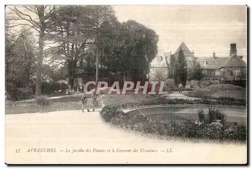 Cartes postales Avranches Le Jardin des Plantes et le Couvent des Ursulines