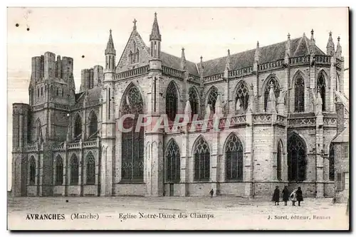 Cartes postales Avranches (Manehe) Eglise Notre Dame Des Champs