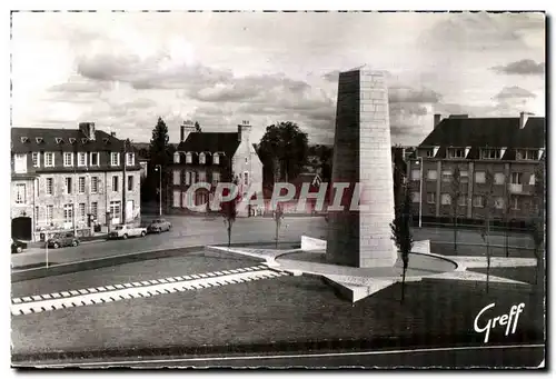 Ansichtskarte AK Avranches (Manche) La Place Patton et le Monument eleve en I honneur de la Liberation I Armee am